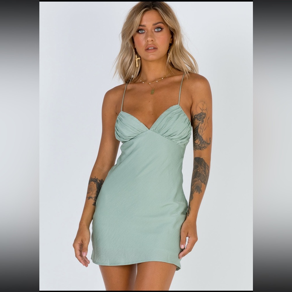 Jessa Mini Dress- Sage